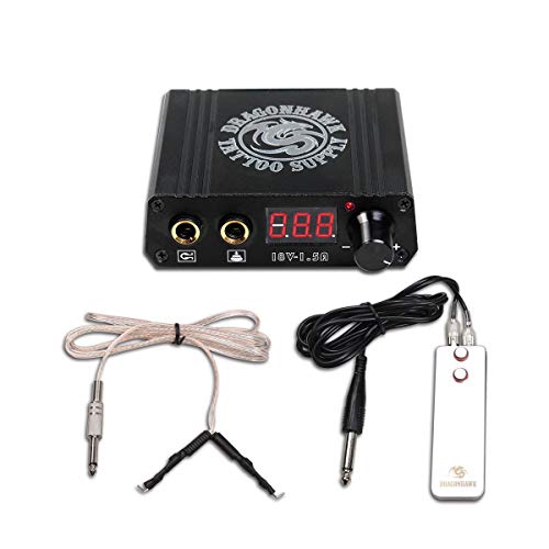 LCD Portable Mini Tattoo Power Supply Clip Cord Foot Pedal Kit P076EUYMX