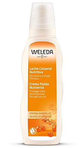 Leche Corporal Nutritiva de Espino Amarillo, Cuidado Intensivo - Weleda (200 ml) - Se envía con: muestra gratis y una tarjeta superbonita que puedes usar como marca-páginas!