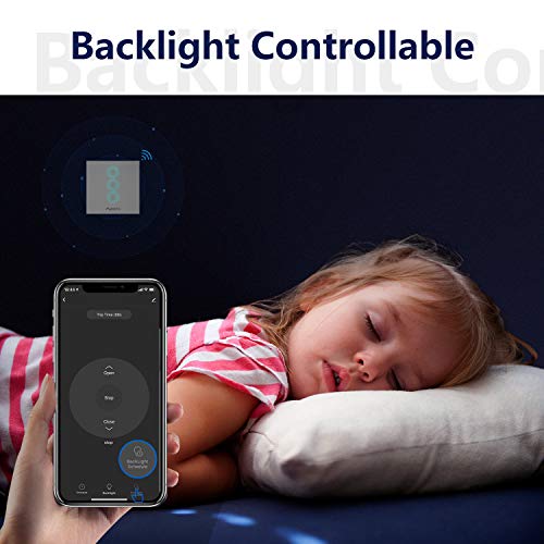 【LED Controlable】WiFi Interruptor Persiana, Maxcio Interruptor Inteligente Compatible con Alexa y Google Home, Control de APP y Función de Temporizador, para Motor Persiana, Motor de Obturador