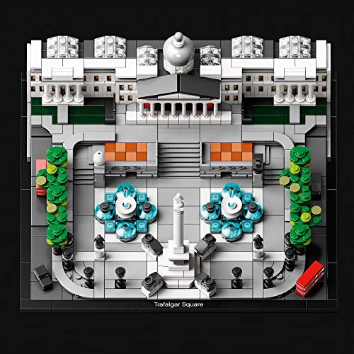 LEGO Architecture - Trafalgar Square Nuevo maqueta de juguete para construir el emblemático espacio de Londres, incluye Taxis y Autobuses Típicos de la Ciudad (21045)