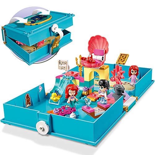 LEGO Disney Princess - Cuentos e Historias: Ariel Set de Construcción, Juguete de La Sirenita, Incluye Mini Muñecas de Ariel, Flounder, Sebastián y el Príncipe Eric, a Partir de 5 Años (43176)