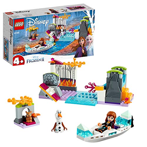 LEGO Disney Princess - Expedición en Canoa de Anna, Incluye Minifigura de Olaf y un Conejito, Piragua de Juguete para Construir, Juguete de Frozen 2 (41165)