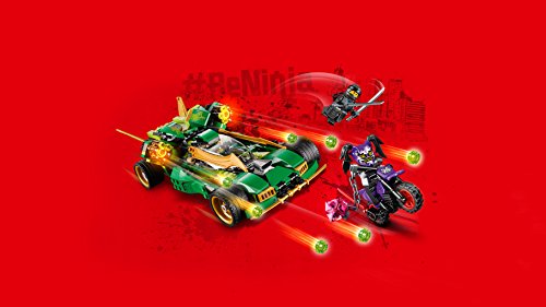 LEGO Ninjago - Reptador Ninja Nocturno, Set de Construcción de Juguete Divertido con Coche, Moto y Minifiguras de Acción de Ninja (70641)