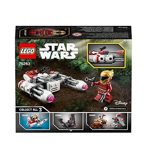 LEGO Star Wars - Microfighter: Ala-Y de la Resistencia, Juguete de la Película Guerra de las Galaxias Episodio 9, con Torreta Giratoria, Incluye Minifigura de Zorii Bliss (75263)