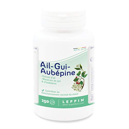 LEPPIN ☘️ Ajo Gui Hawthorn 250 cápsulas | Buena circulacion | Biodiversos extractos aceitosos macerados - Complementos alimenticios naturales