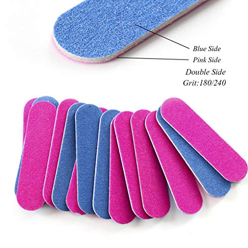 LEVEL GREAT 100PCS Profesional desechable Lateral Doble Lima de uñas Cuidado de la Belleza cosmética manicura pedicura