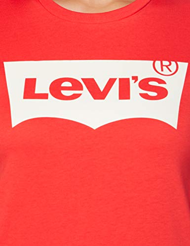 Levi's The tee Camiseta, Batwing Poppy Red, M para Mujer