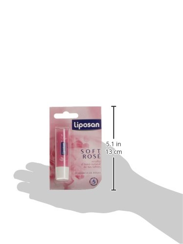 Liposan Soft Rosé, bálsamo labial rosa, cacao de labios para un brillo suave y luminoso, bálsamo hidratante para unos labios sedosos e hidratados - 1 x 4.8 g