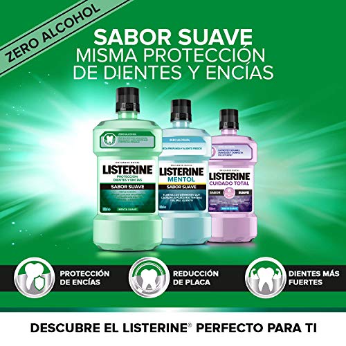 Listerine - Enjuague Bucal Dientes y Encías Sabor Suave - 500ml