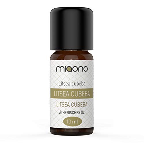 Litsea Cubeba aceite – 100% Natural. (10ML) de cristal miaono (Botella)