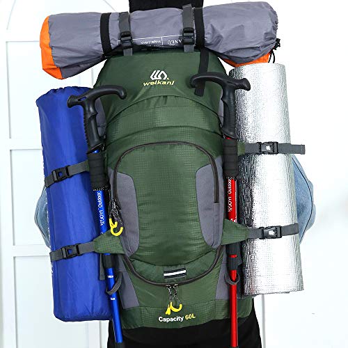 Lixada Mochila de Senderismo Impermeable 60L con Cubierta de Lluvia para Excursionismo Alpinismo Acampada Ciclismo al Aire Libre