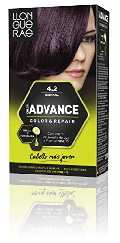 Llongueras Advance Tinte de Cabello Permanente Tono #4.2 Borgoñ