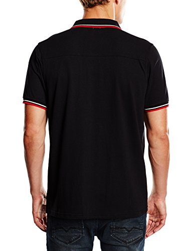 Lonsdale Amateur Polo, Negro (Schwarz), Large (Talla del Fabricante: L) para Hombre