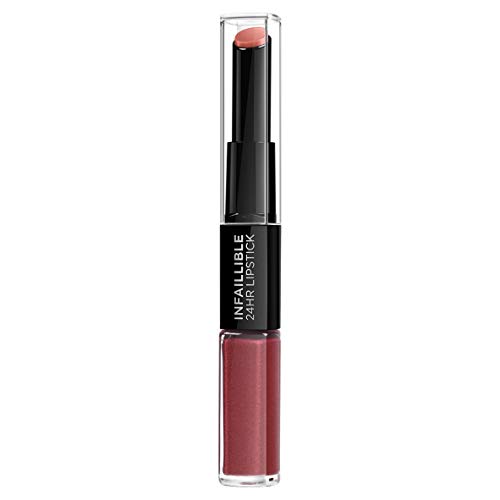 L'Oréal Paris Pintalabios 24H Permanente, Color Rojo 507 Relentless Rouge