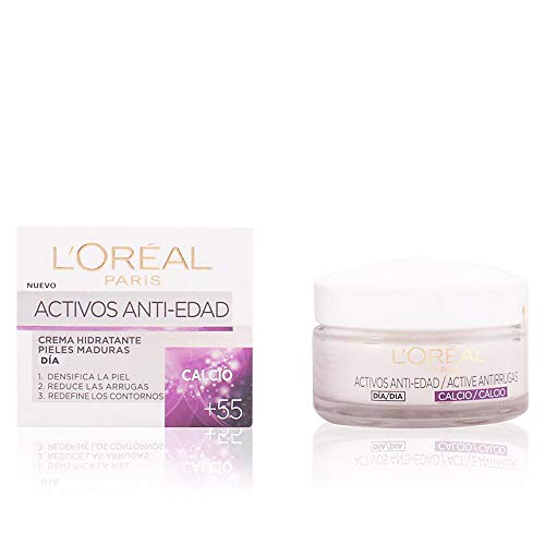 L'Oreal Paris Skin Expert - Crema de Día Nutritiva Anti-Arrugas, Tratamiento con Calcio para Pieles de +55 - 50 ml