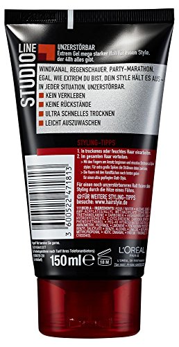 L'Oréal Paris Studio Line Styling Gel Indestructible 150 ml, 6-pack (6 x 150 ml)