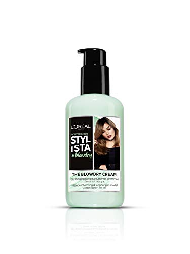 L’Oréal Paris Stylista The Blowdry Cream 200ml crema para el cabello Unisex - Cremas para el cabello (Unisex, Todo el pelo, 200 ml, Protección contra el calor, Frasco dispensador, 55 mm)