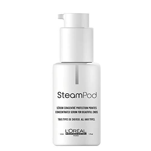 L'Oréal Professionnel Steampod 3.0 - Plancha alisadora + leche para cabello fino 150 ml + sérum 50 ml + estuche de almacenamiento plano negro Hairprice