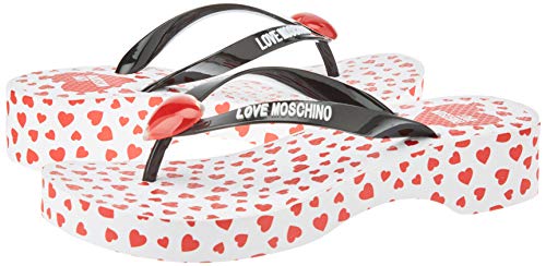 Love Moschino Ja2816, Chanclas para Mujer, Negro (Negro 000), 36 EU