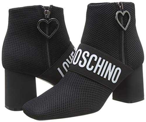 Love Moschino SCA.nod.t.grosso75 Rete, Botas Desert para Mujer, Negro (Black Soft 000), 38 EU