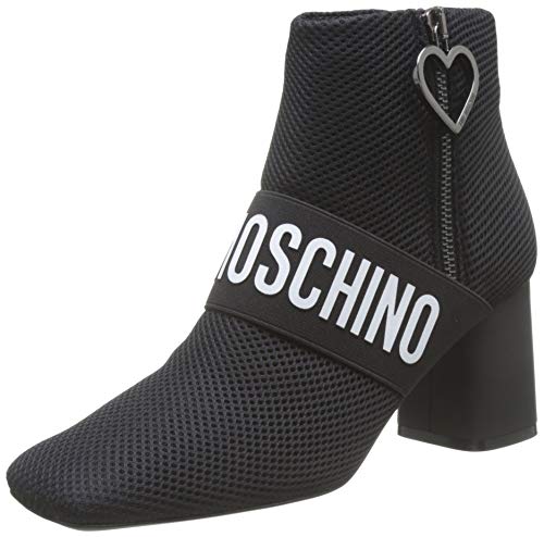 Love Moschino SCA.nod.t.grosso75 Rete, Botas Desert para Mujer, Negro (Black Soft 000), 38 EU