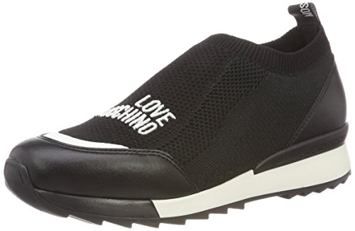 Love Moschino Scarpad.power25 Calzino Nero+Vit.ne, Zapatillas sin Cordones para Mujer, Multicolor (Black-White), 39 EU