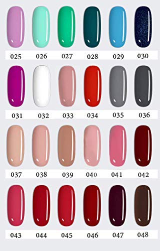 LOVECRAZY - Kit de Esmaltes de Uñas en Gel Semipermanente, 20 Colores de Esmaltes y Top Coat Base Coat