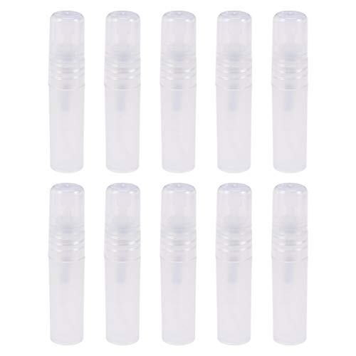 Lurrose - 20 botellas de spray de plástico vacías de perfume atomizador para viajes, 3 ml