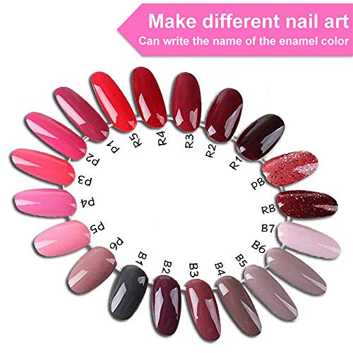 LYTIVAGEN 20 PCS Muestrario de Uñas, Mostrador Exhibidor Display Uñas Plástico Acrílico Muestra de Uña para Practicar la Coloración de Uñas (Transparente, 24 * 12 * 4 cm)