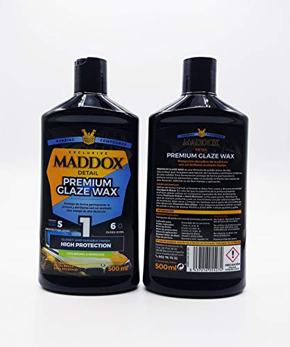 Maddox Detail - Premium Glaze Wax - Abrillantador. Cera Carnauba Premium para un Brillo Extremo