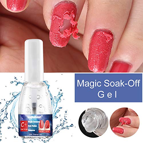 Magic Gel,Removedor de Gel de Uñas,Magic Gel Remover,Magia Removedor De Esmalte De UñAs,RáPida Y FáCilmente, No DañE Sus UñAs