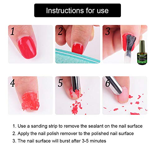 Magic Gel,Removedor de Gel de Uñas,Quita Esmalte de gel y Capa Superior en 3-5 minutos,Hace Uñas más Limpias y Brillantes, Quitaesmalte Fácil y Rápidamente