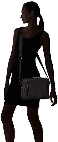 Mandarina Duck Hunter, Bolso Bandolera para Mujer, Negro (Negro/Black), 10x21x28.5 cm (B x H x T)