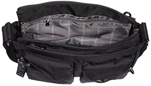 Mandarina Duck Md20 Tracolla, Mochila para Mujer, Negro (Negro), 10x21x28.5 cm (B x H x T)