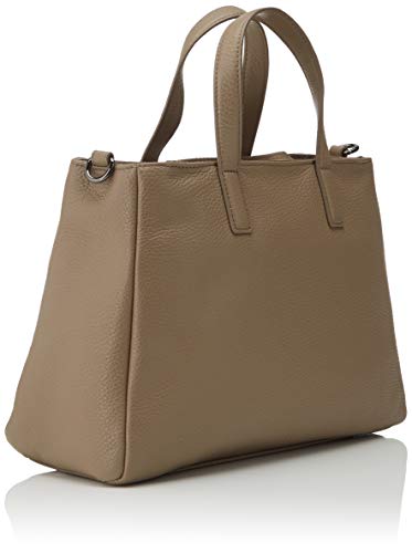 Mandarina Duck Mellow Leather, Bolsa de mensajero para Mujer, Gris (Amphora), 12x19x28 Centimeters (W x H x L)