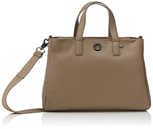 Mandarina Duck Mellow Leather, Bolsa de mensajero para Mujer, Gris (Amphora), 12x19x28 Centimeters (W x H x L)