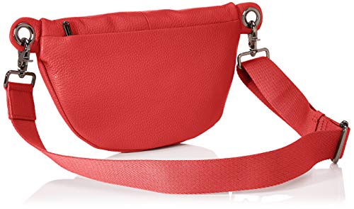 Mandarina Duck Mellow Leather Bum Bag/Nero, Bolsa de mensajero para Mujer, Rojo (Flame Scarlet), 0.01x0.01x0.01 centimeters (W x H x L)