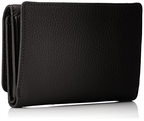 Mandarina Duck Mellow Leather Portafoglio, Billetera para Mujer, Negro (Nero), 10x21x28.5 cm (B x H x T)