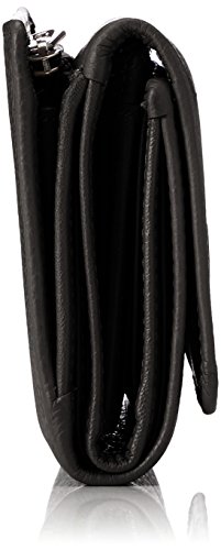 Mandarina Duck Mellow Leather Portafoglio, Billetera para Mujer, Negro (Nero), 10x21x28.5 cm (B x H x T)