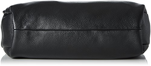 Mandarina Duck Mellow Leather Tracolla, Bolso bandolera para Mujer, Negro (Nero), 10x21x28.5 cm (B x H x T)