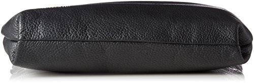 Mandarina Duck Mellow Leather Tracolla, Bolso bandolera para Mujer, Negro (Nero), 10x21x28.5 cm (B x H x T)