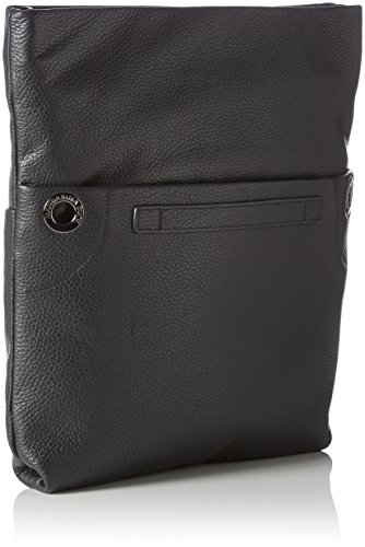 Mandarina Duck Mellow Leather Tracolla, Bolso bandolera para Mujer, Negro (Nero), 10x21x28.5 cm (B x H x T)