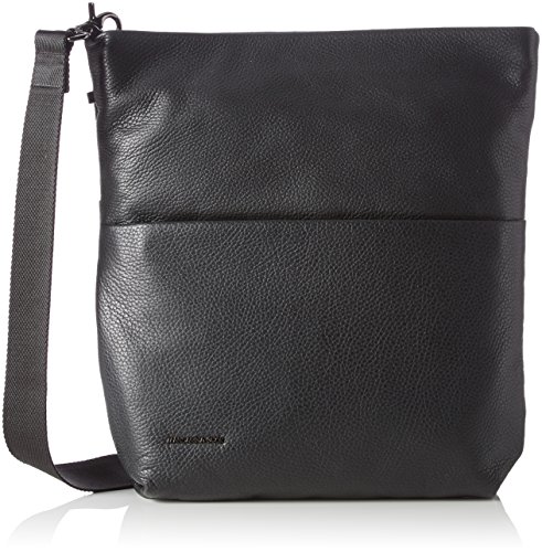 Mandarina Duck Mellow Leather Tracolla, Bolso bandolera para Mujer, Negro (Nero), 10x21x28.5 cm (B x H x T)