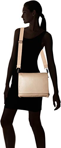 Mandarina Duck - Mellow Leather Tracolla, Bolsos de mano Mujer, Beige (Simply Taupe)