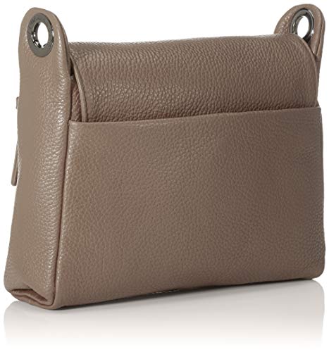 Mandarina Duck Mellow Leather Tracolla/Nero, Bolsa de mensajero para Mujer, Gris (Amphora), 21x15x6 centimeters (W x H x L)