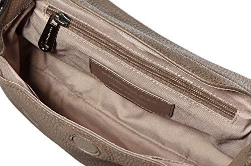 Mandarina Duck Mellow Leather Tracolla/Nero, Bolsa de mensajero para Mujer, Gris (Amphora), 21x15x6 centimeters (W x H x L)