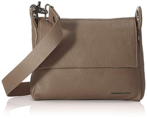 Mandarina Duck Mellow Leather Tracolla/Nero, Bolsa de mensajero para Mujer, Gris (Amphora), 21x15x6 centimeters (W x H x L)