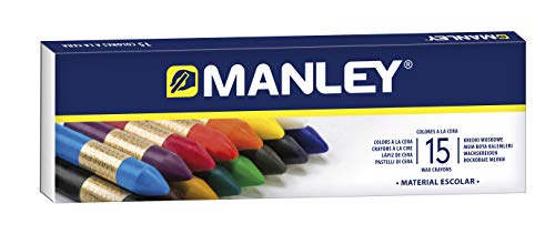 Manley 136124, Ceras, 15 Unidades, Tamaño Único, Multicolor