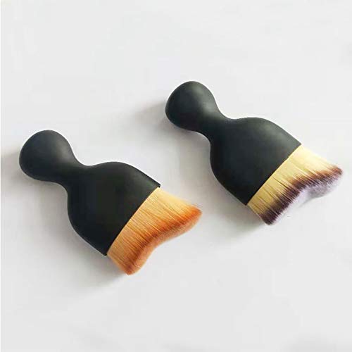 Maquillaje Cepillos 1pc Kabuki Curva De Cepillo Profesional Del Maquillaje De La Cara Sculpting Brush Con La Fundación Bb De La Cubierta De Crema De Pinceles De Maquillaje Para Uso Diario (doble