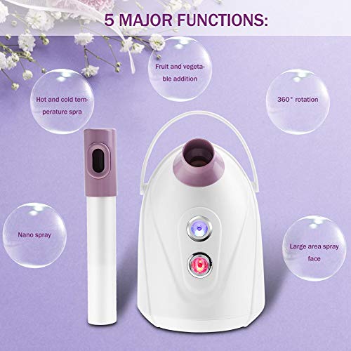 Máquina de vapor de sauna facial,Spa sauna vaporizador facial, limpieza profunda de la piel, humidificador para la hidratación y el cuidado de la piel,reducir los poros